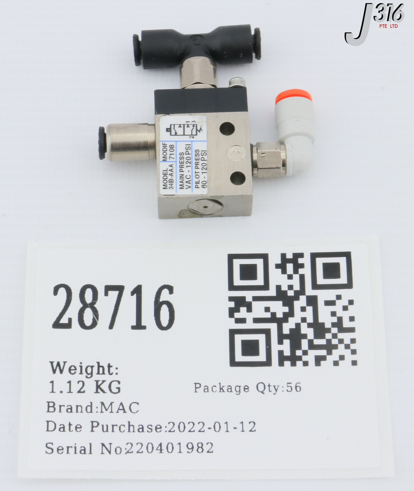 28716 MAC SOLENOID VALVE, 120PSI 34B-AAA – J316Gallery